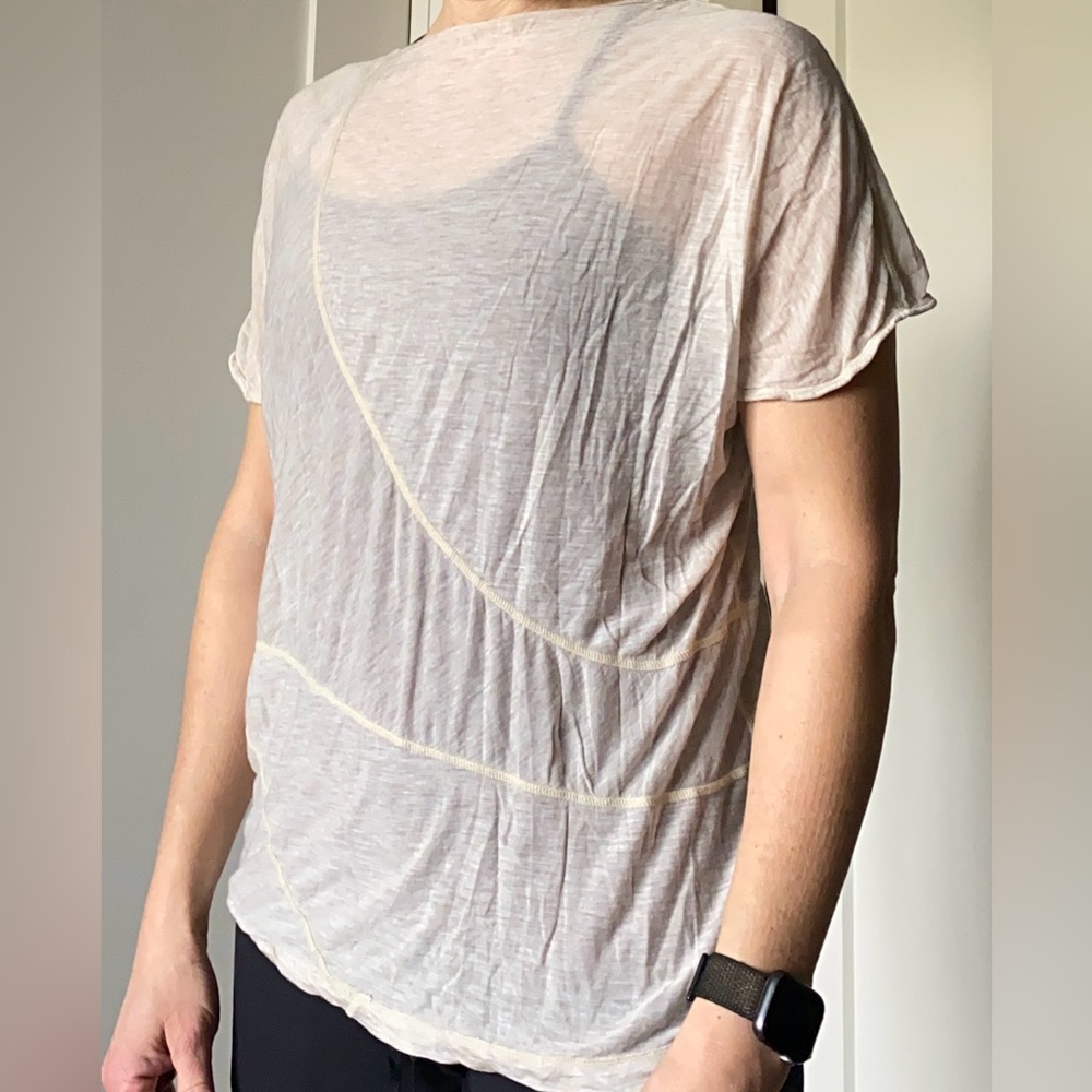 Lululemon sheer Women's Cream Top